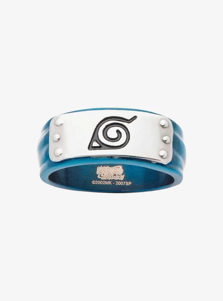 Naruto Shippuden Hidden Leaf Village Blue Headband Ring