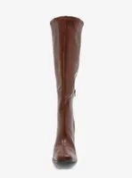 Chinese Laundry Brown Faux Leather Knee-High Boots