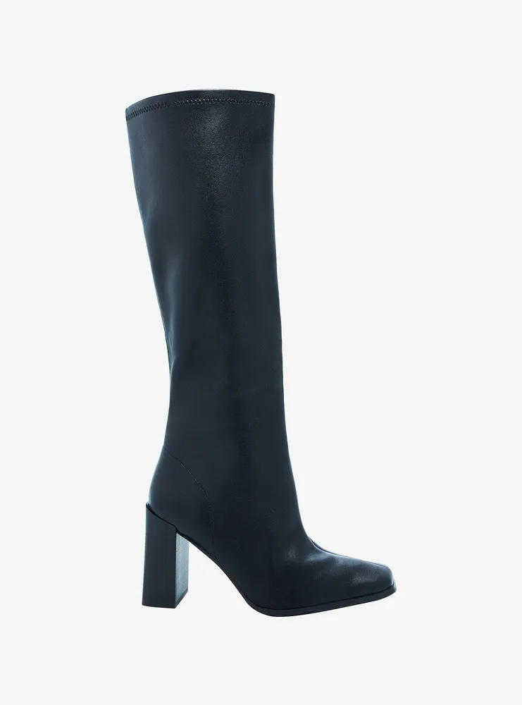 Chinese Laundry Black Square Toe Knee-High Boots