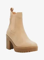 Chinese Laundry Taupe Heel Boots