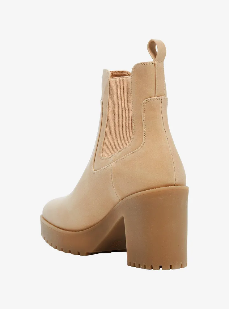 Chinese Laundry Taupe Heel Boots