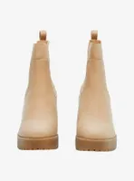 Chinese Laundry Taupe Heel Boots