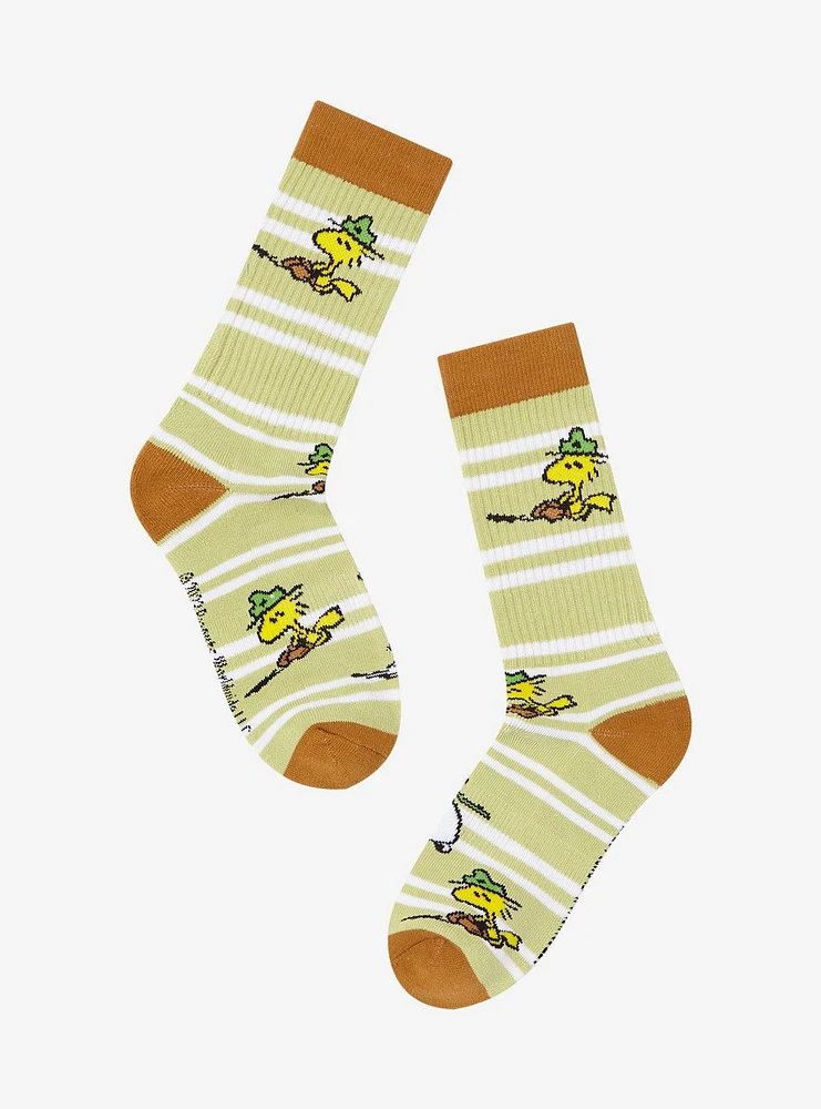 Peanuts Snoopy and Woodstock Scout Ringer Crew Socks - BoxLunch Exclusive