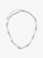 Social Collision® Bejeweled Safety Pin Choker
