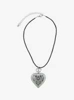 Thorn & Fable Ornate Heart Watch Cord Necklace