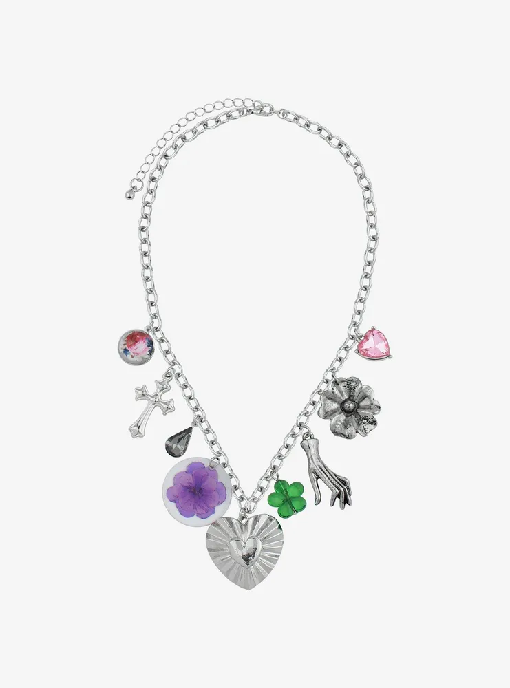 Thorn & Fable Flower Heart Fairy Charm Necklace