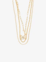 Thorn & Fable® Butterfly Dainty Chain Layered Necklace