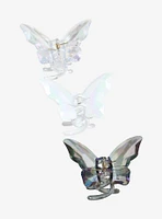 Thorn & Fable Iridescent Butterfly Claw Hair Clip Set
