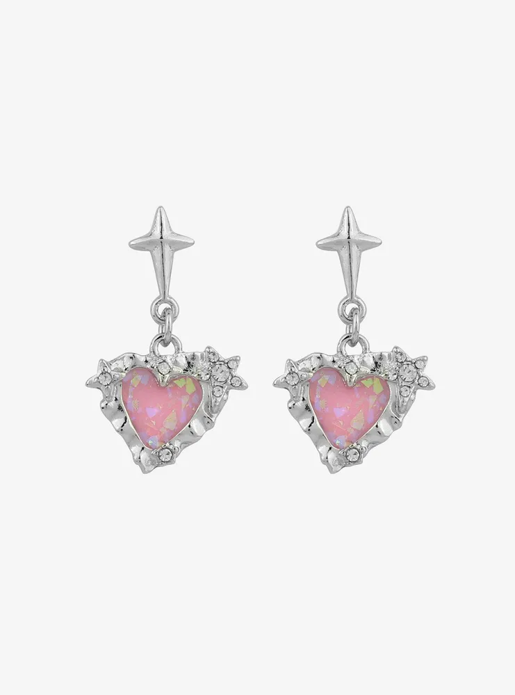 Sweet Society Heart Rhinestone Star Earrings