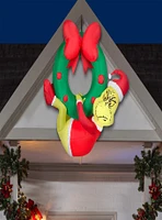 The Grinch Hanging from Wreath Airblown