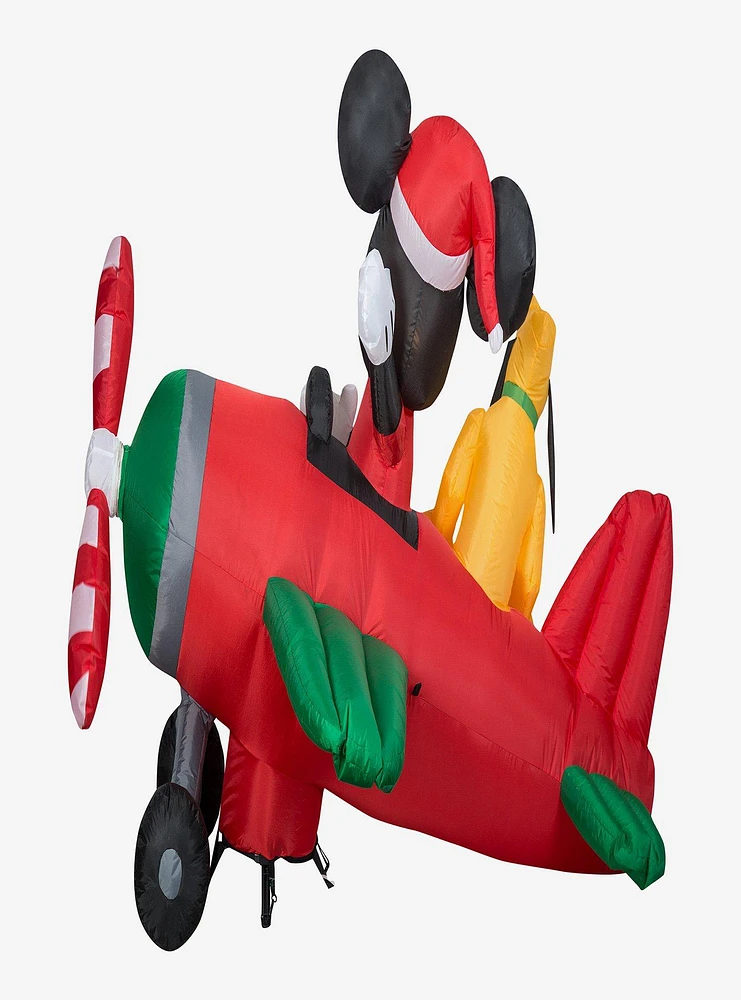 Disney Mickey and Pluto Airplane LED Animated Airblown