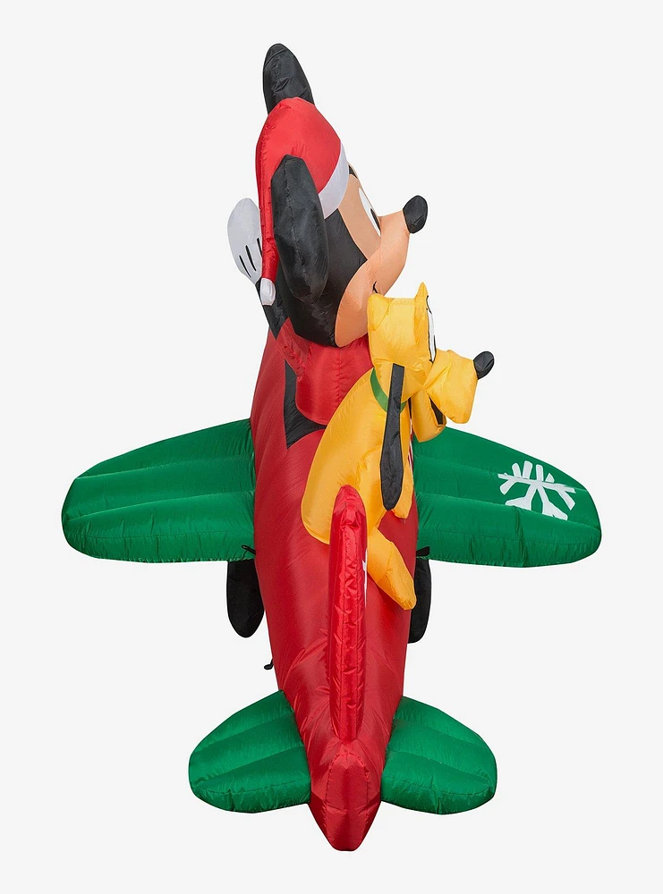 Disney Mickey and Pluto Airplane LED Animated Airblown