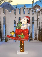 Peanuts Snoopy Tree on Mailbox Yard Decor