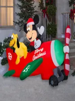 Disney Mickey and Pluto Airplane LED Animated Airblown