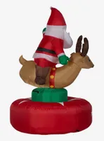 Reindeer Rodeo with Santa Animated Airblown