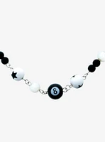 Social Collision 8 Ball Star Bead Necklace