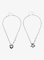 Social Collision® Heart Star Ball Chain Best Friend Necklace Set