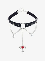 Social Collision® Heart Cross Dangle Choker