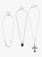 Social Collision® Skull Cross Heart Necklace Set