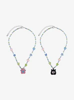 Cat Monster Pastel Beaded Best Friend Necklace Set