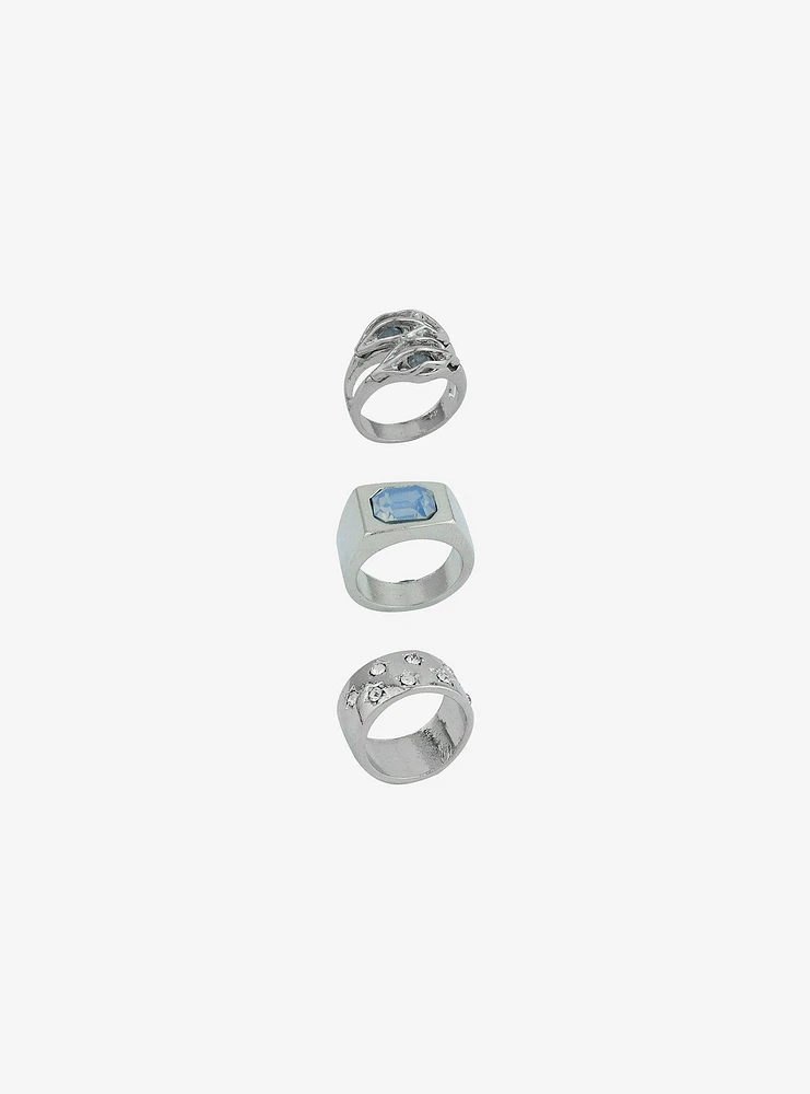 Social Collision® Futuristic Gem Stone Ring Set