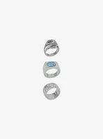 Social Collision® Futuristic Gem Stone Ring Set