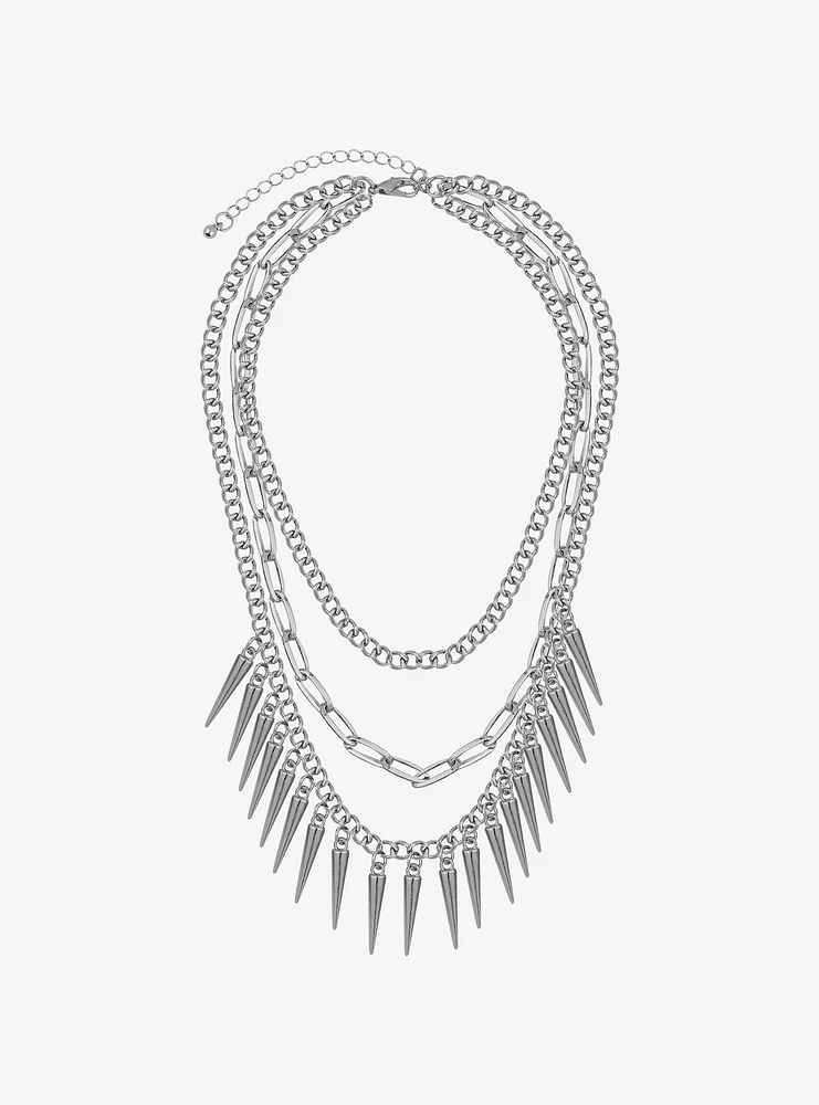 Spiked Chain Layered Necklace