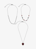 Social Collision® Red Leopard Heart Necklace Set