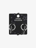 Social Collision® Star Outline Huggie Hoops