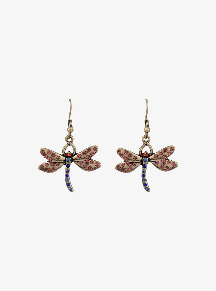 Coraline Dragonfly Drop Earrings