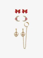 Pretty Guardian Sailor Moon Symbols Stud & Cuff Earring Set