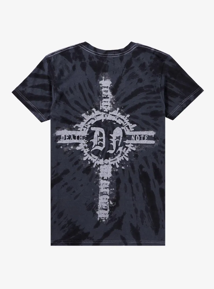Death Note Ryuk & Light Metallic Foil Tie-Dye Boyfriend Fit Girls T-Shirt