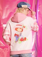 Strawberry Shortcake Checkered Color-Block Girls Hoodie