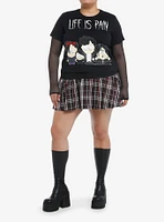 South Park Goth Kids Fishnet Girls Long-Sleeve Twofer Plus