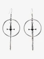 Social Collision® Sword Circle Drop Earrings