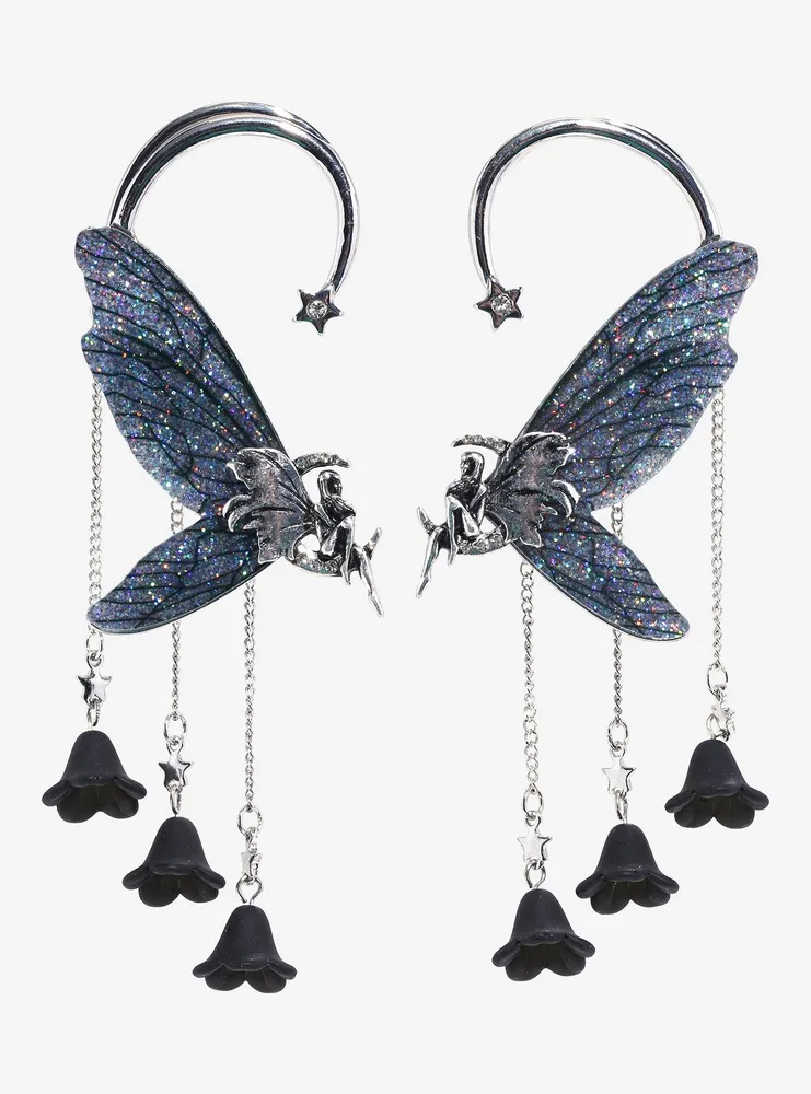 Thorn & Fable Dark Glitter Fairy Ear Cuff Set