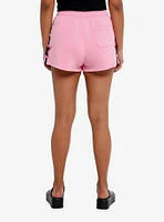 Pink & White Stars Stripe Lounge Shorts