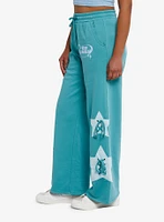 Sweet Society® Teal Star Lace-Up Wide Leg Girls Lounge Pants