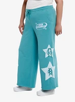 Sweet Society® Teal Star Lace-Up Wide Leg Girls Lounge Pants Plus