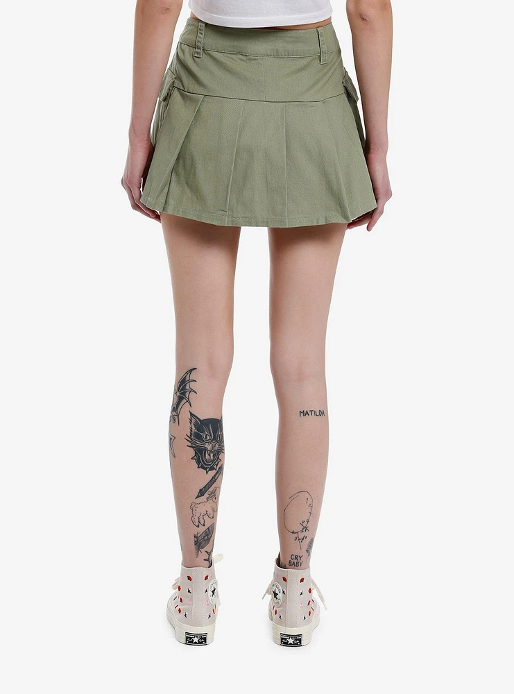 Strawberry Shortcake Green Cargo Mini Skirt