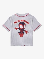 Marvel Spider-Man Miles Morales Toddler Pinstripe Baseball Jersey - BoxLunch Exclusive