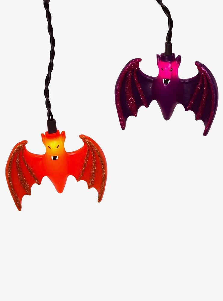 Purple and Orange Bat Icicle Light Set