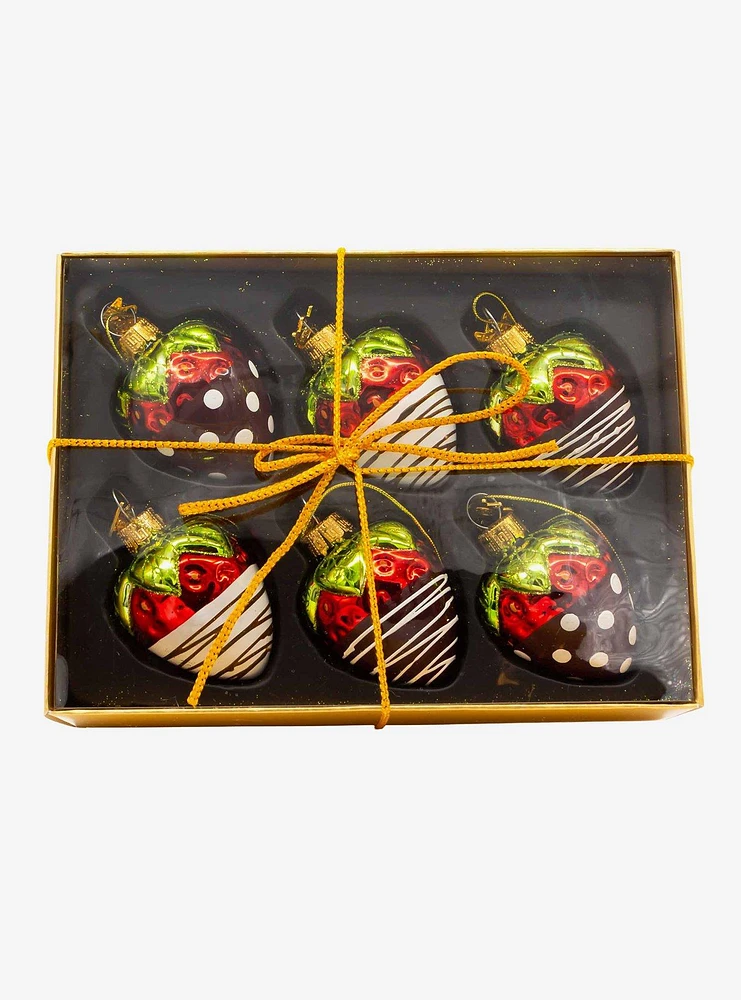 Chocolate Strawberry Noble Gems Glass Ornaments