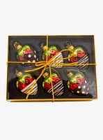 Chocolate Strawberry Noble Gems Glass Ornaments