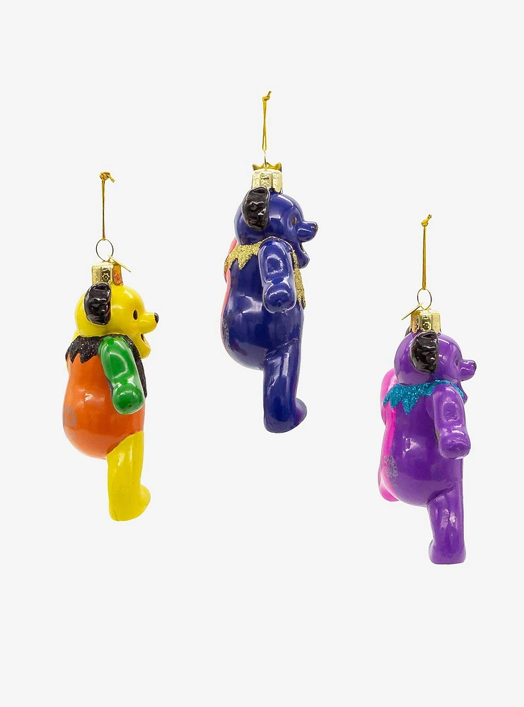 Grateful Dead Noble Gems Glass Bear Ornament Set