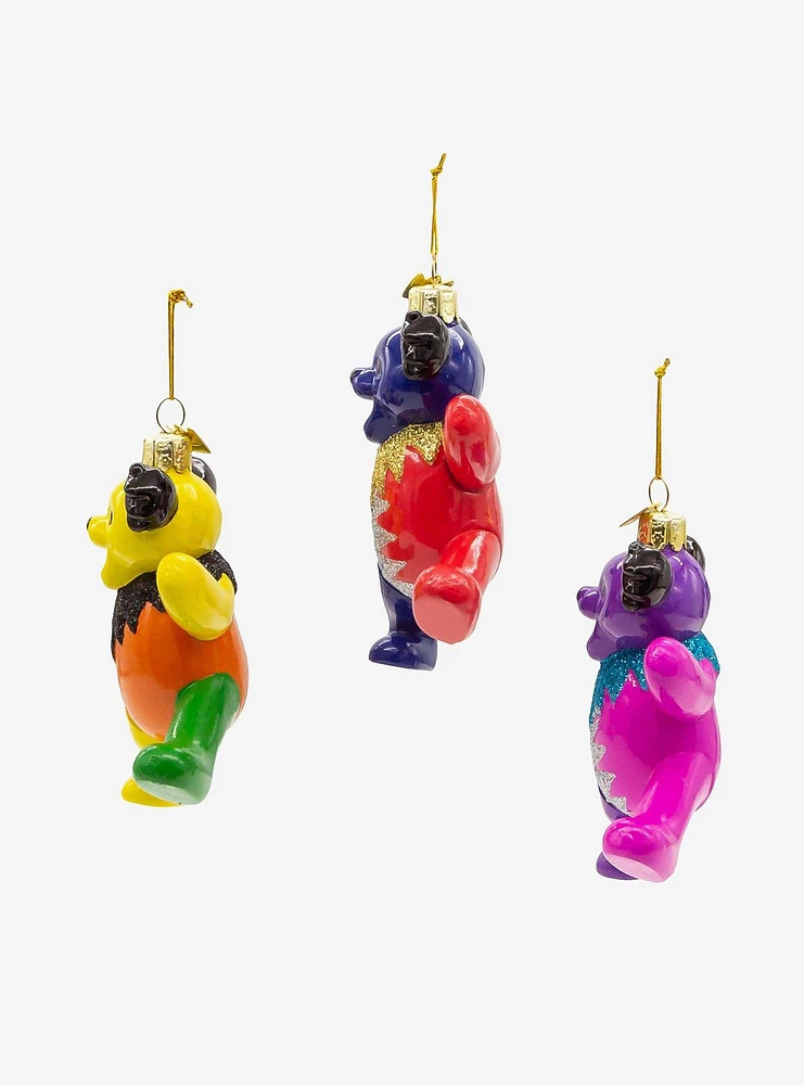 Grateful Dead Noble Gems Glass Bear Ornament Set