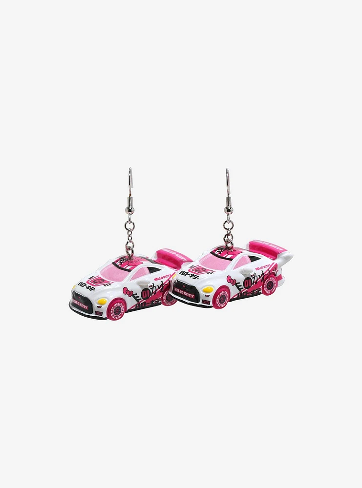 Hello Kitty Race Car Drop Earrings Hot Topic Exclusive