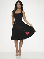 Black Hot Pink Poodle Skirt