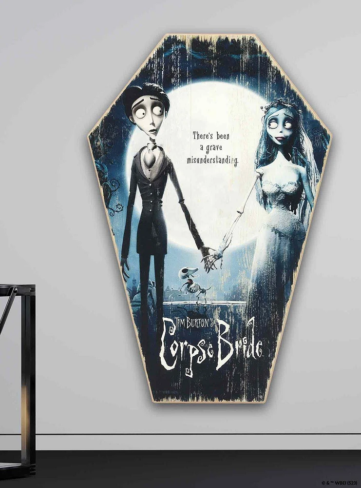 Corpse Bride Movie Poster Coffin Wood Wall Decor