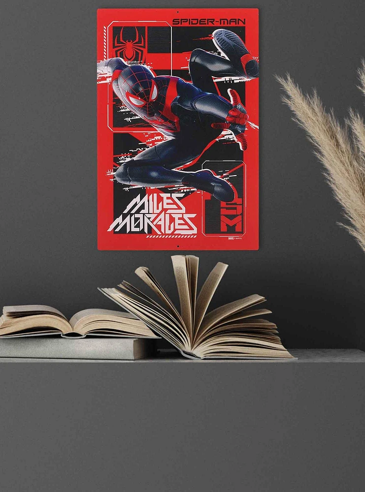 Marvel Spider-Man Miles Morales Metal Sign